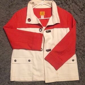 Ruby Rd. Red and White Clip Jacket